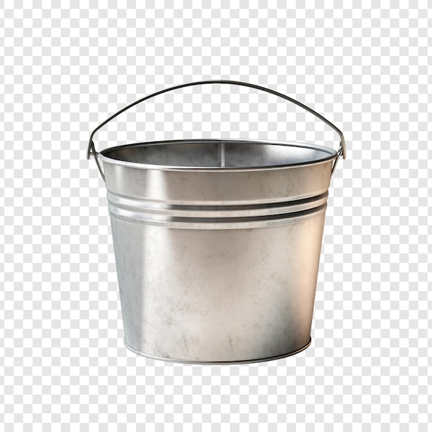 PSD bucket isolated on transparent background