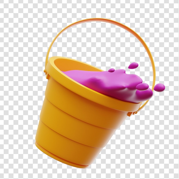 PSD bucket with paint