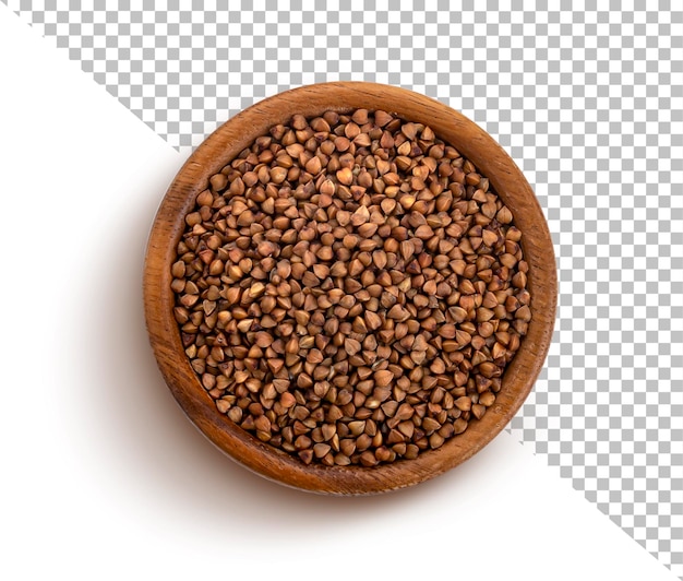 PSD buckwheat isolated on white background top view