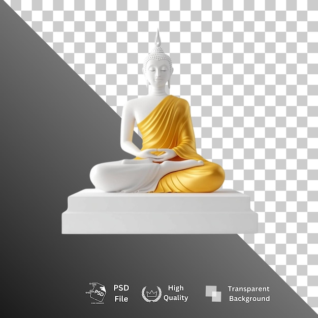 Budda odizolowany na przezroczystym tle