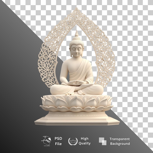Budda odizolowany na przezroczystym tle