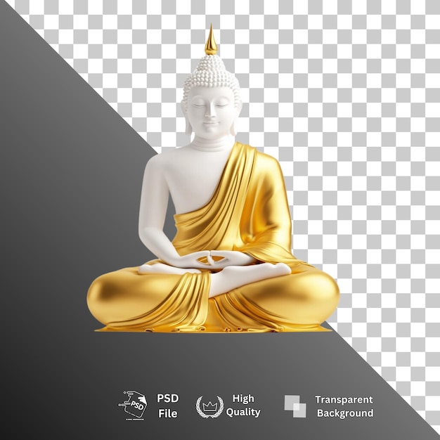 Budda odizolowany na przezroczystym tle