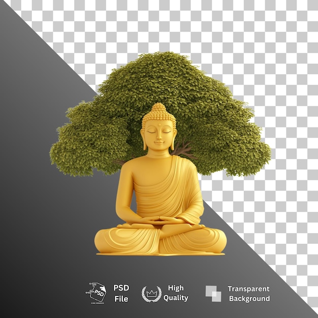 透明な背景に孤立した仏陀