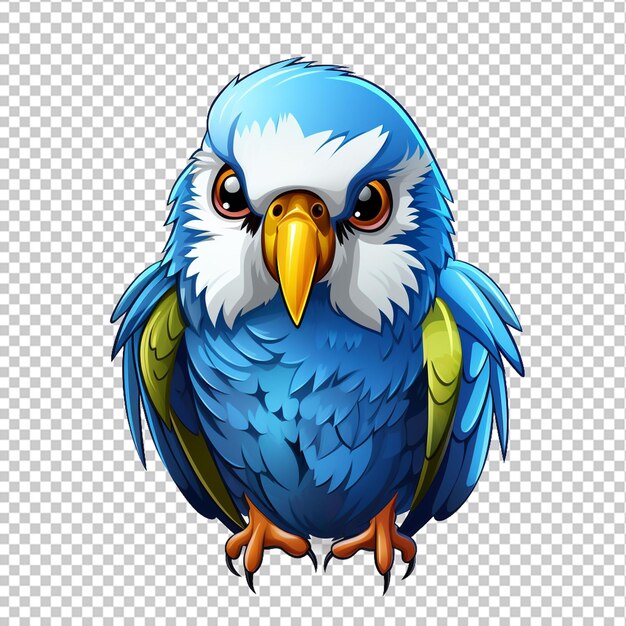 PSD budgerigar mascot logo