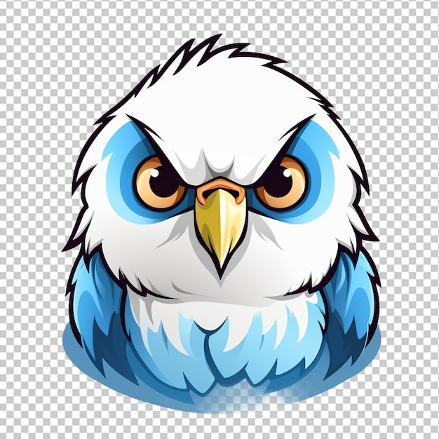 PSD budgerigar mascot logo