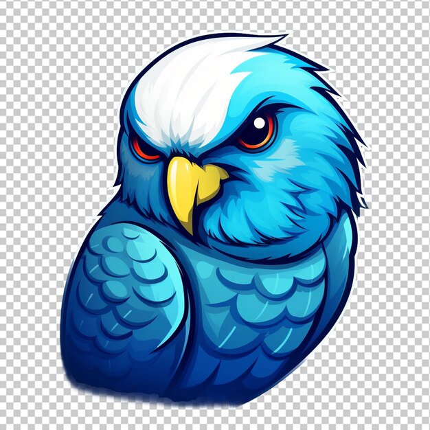 PSD Логотип талисмана волнистого попугайчика