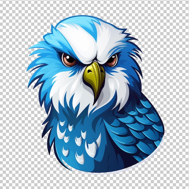 PSD budgerigar mascot logo