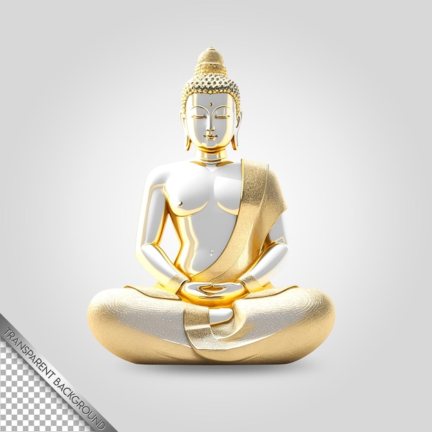 budha statue gold transparent background