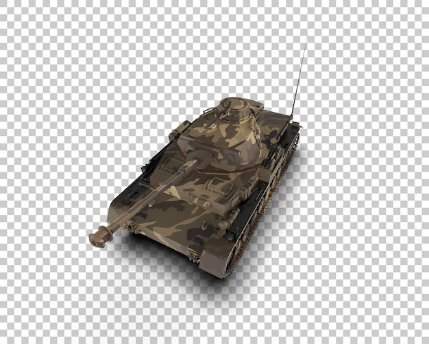 PSD budynek czołgu opancerzonego izolowany na tle ilustracja renderingu 3d