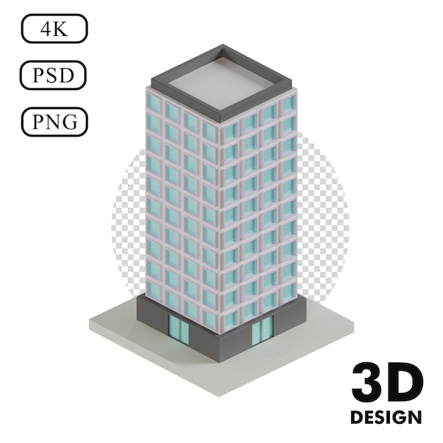 Budynki wielopiętrowe 3D