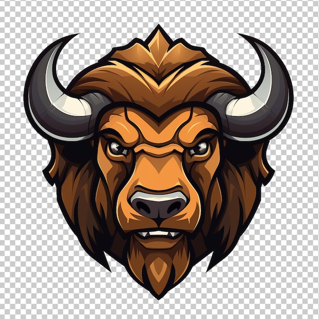 PSD buffalo mascot logo