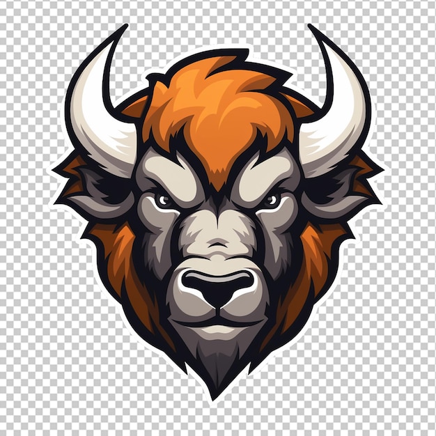 PSD buffalo mascot logo