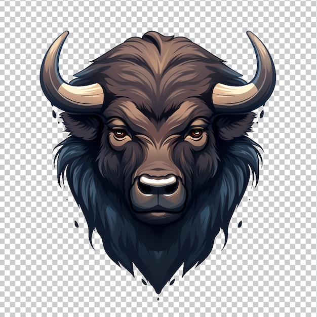 PSD buffalo mascot logo