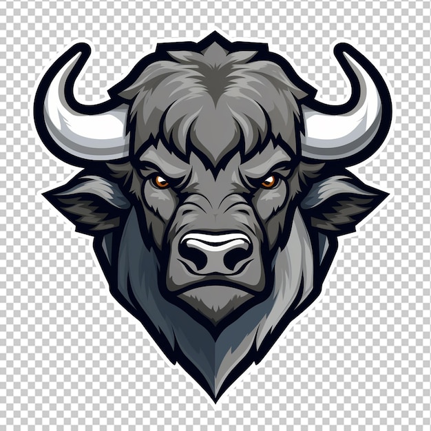 PSD buffalo mascot logo