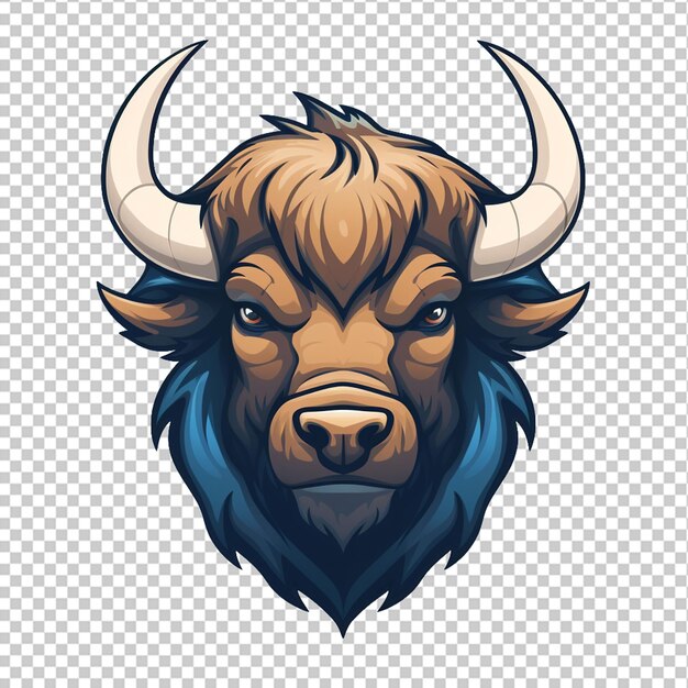 PSD buffalo mascot logo