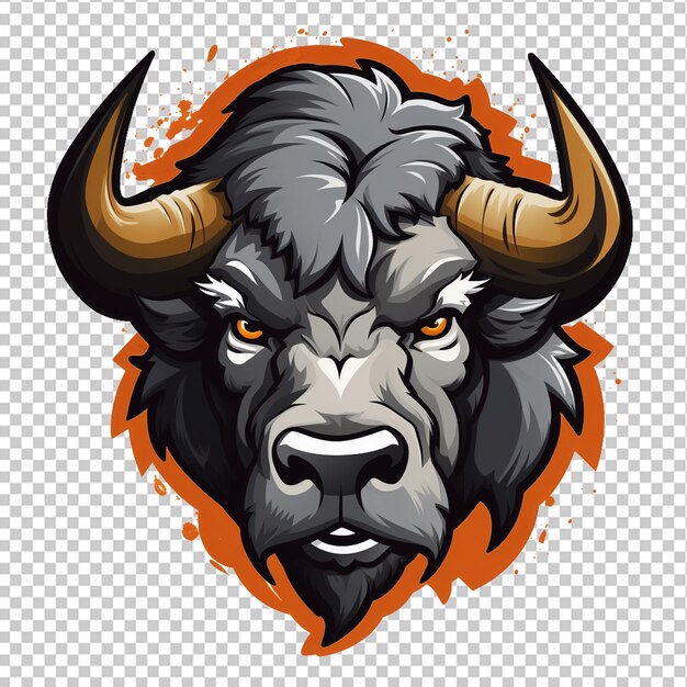 PSD buffalo mascot logo