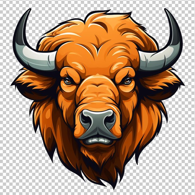 PSD buffalo mascot logo