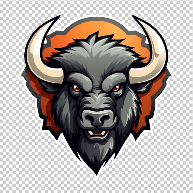 PSD buffalo mascot logo