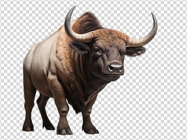 PSD buffalo on transparent background