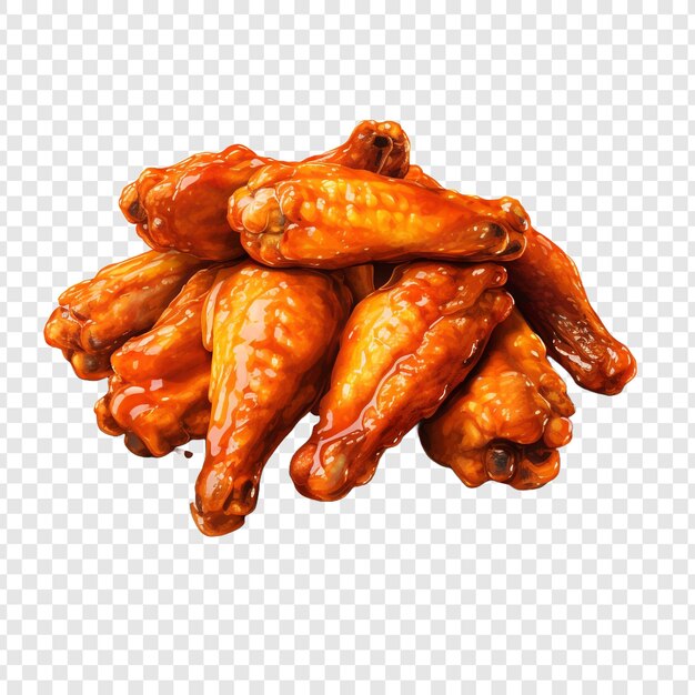 PSD buffalo wings isolated on transparent background