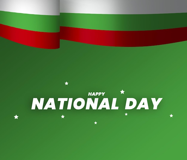 Bugaria Element Projektu Flagi Narodowy Dzień Niepodległości Baner Wstążka Psd