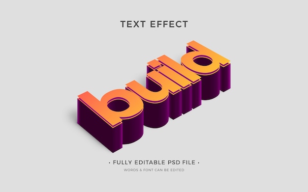 Build text effect