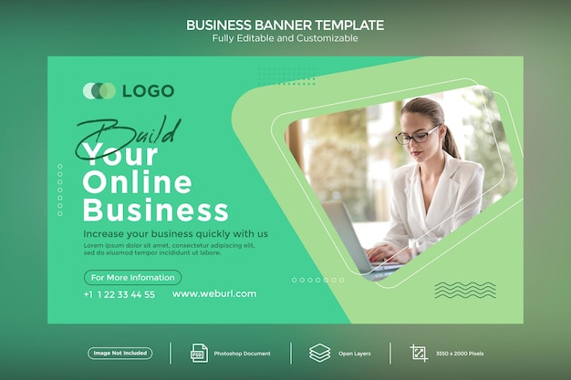 Build your online business banner design template