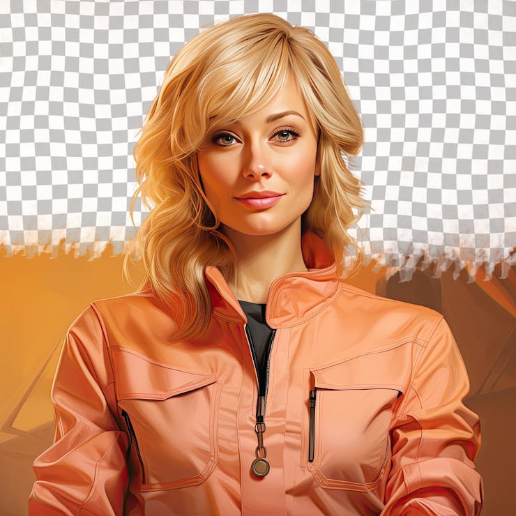 PSD builder babe mongolic marvels uśmiechnięty styl na peachy pastel