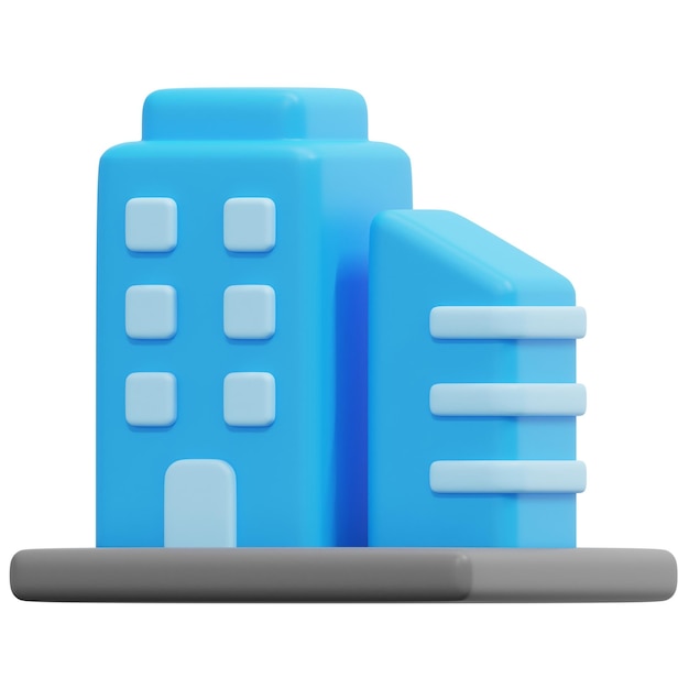 Building 3d render icon illustration