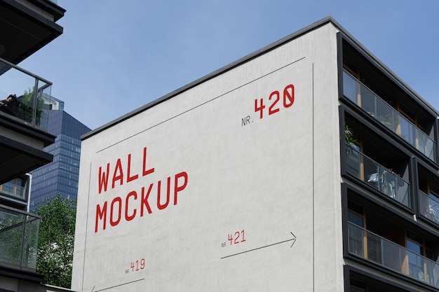 PSD building elevation wall mockup