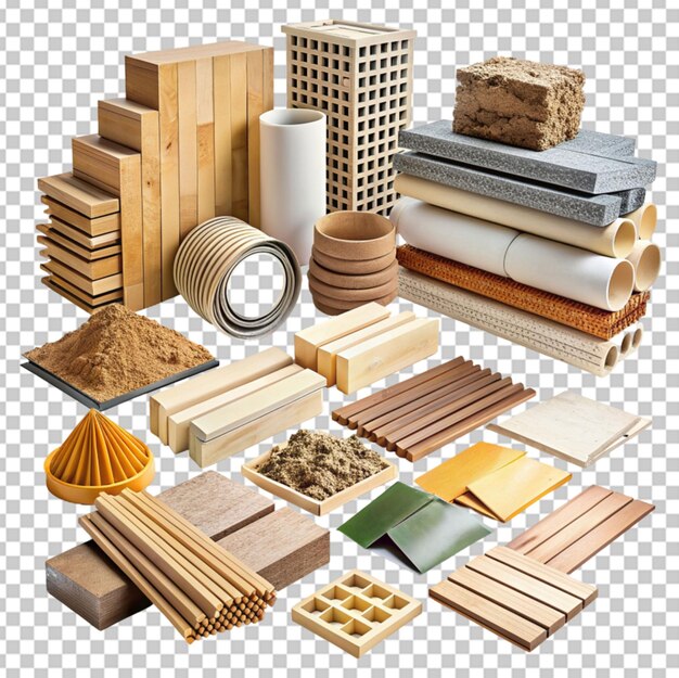 PSD building materials transparent background