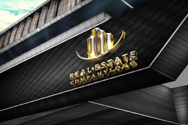 building real estate logo design or mockup template