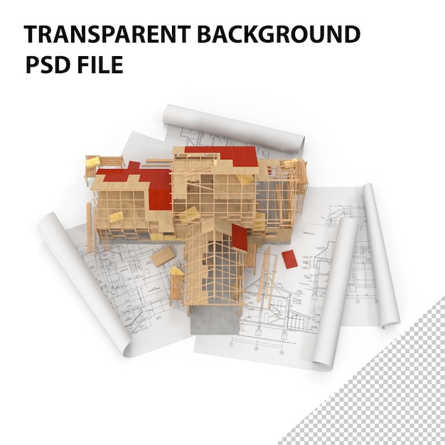 PSD 図面の建物の構造 png