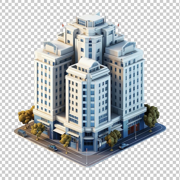 PSD building on transparent background