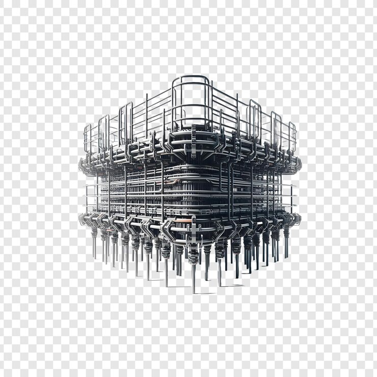 PSD a building with a scaffolding on it and the word scaffolding on the bottom