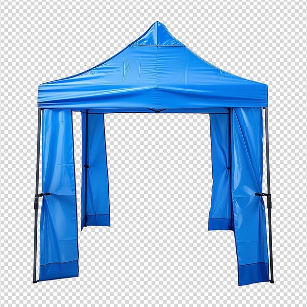 Buiten pop-up gazebo feest tent blauw geïsoleerd op doorzichtige achtergrond