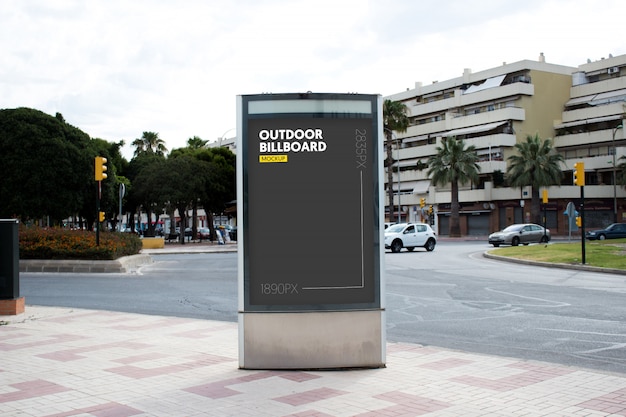 buiten reclamebord in de stad