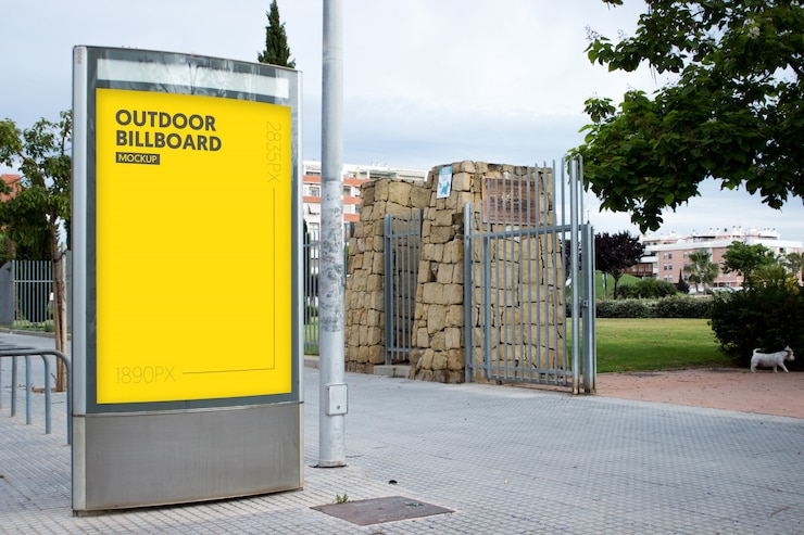 PSD buiten reclamebord in de stad