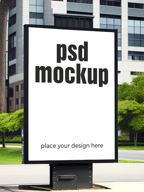 Buitenreclame mockup banner showcase sjabloon psd visuele identiteit logo mockup poster