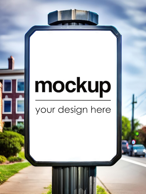 Buitenreclame mockup winkel signage billboard showcase sjabloon visuele identiteit