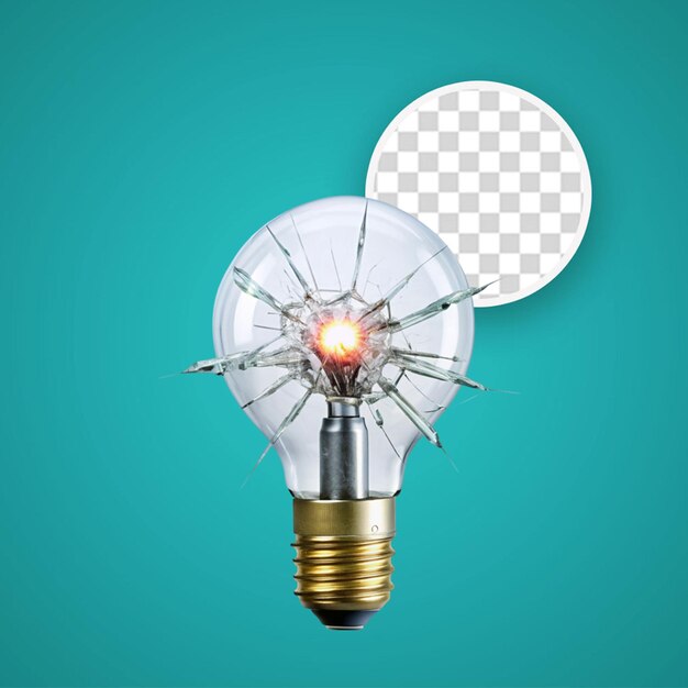 PSD bulb isolated on transparent background