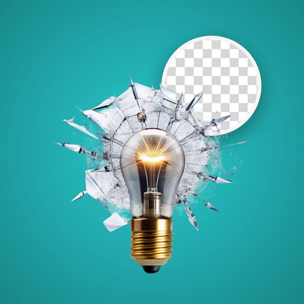 PSD bulb isolated on transparent background