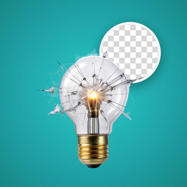 PSD bulb isolated on transparent background