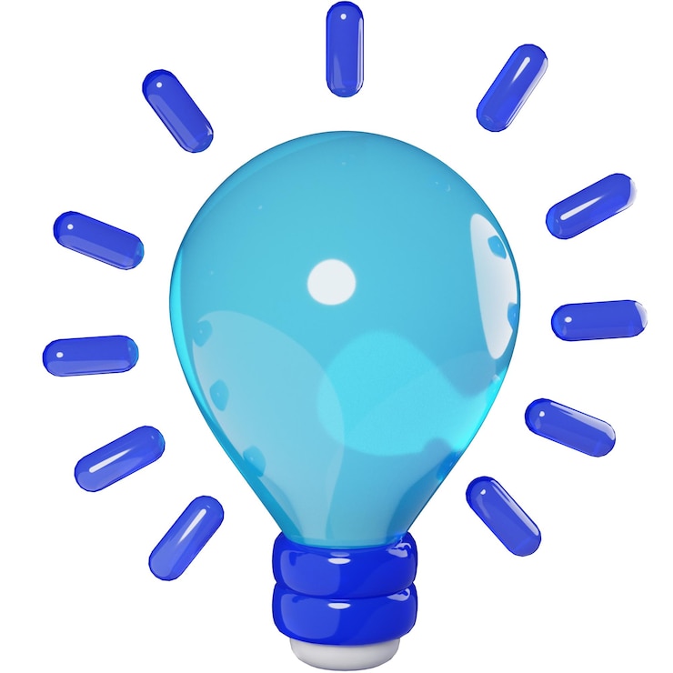 PSD bulb lamp idea innovatie bedrijfsstart 3d object