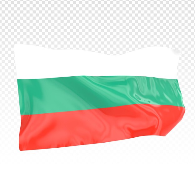 Bandiera della bulgaria 3d render