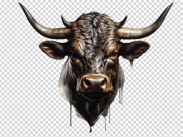 PSD bull head png