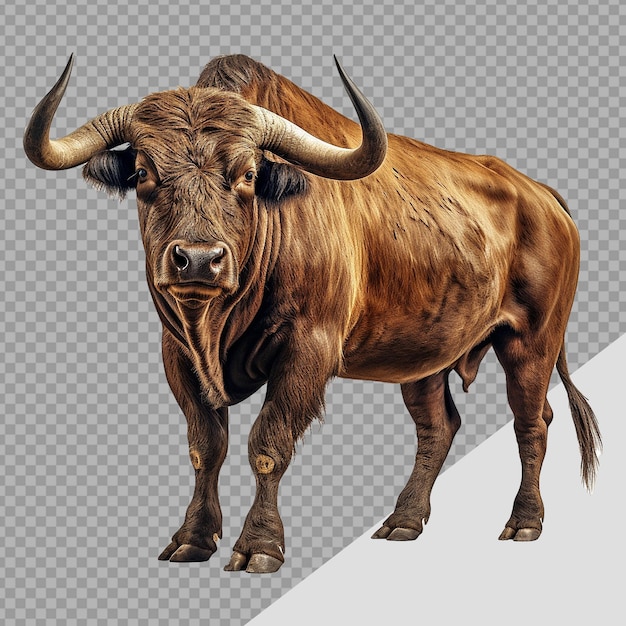 PSD bull isolated on transparent background png