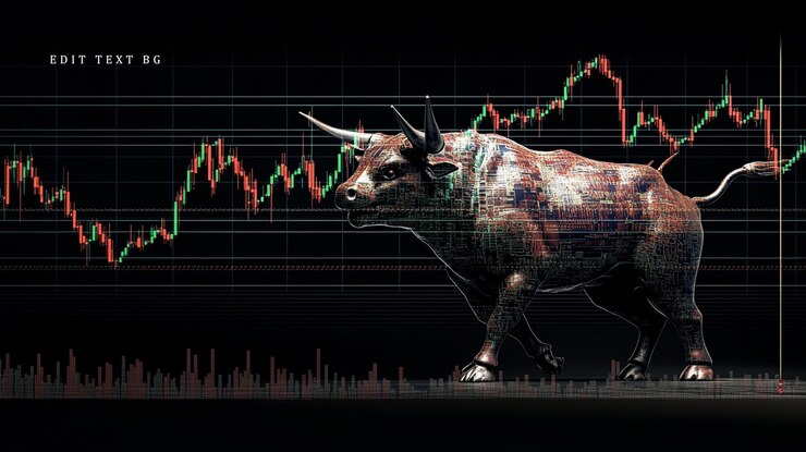 PSD bull market stock market rise financial growth concept