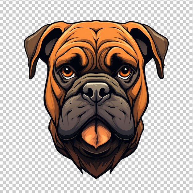 PSD bull mastiff mascot logo