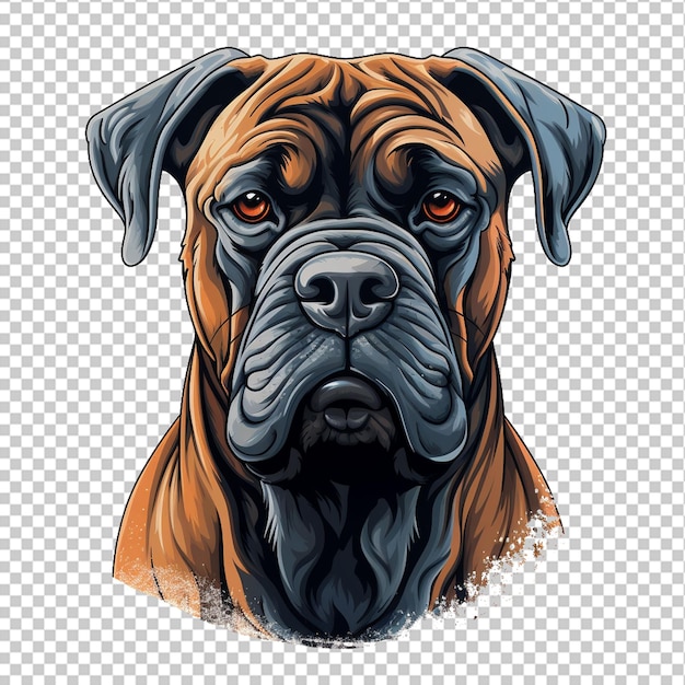 PSD bull mastiff mascot logo